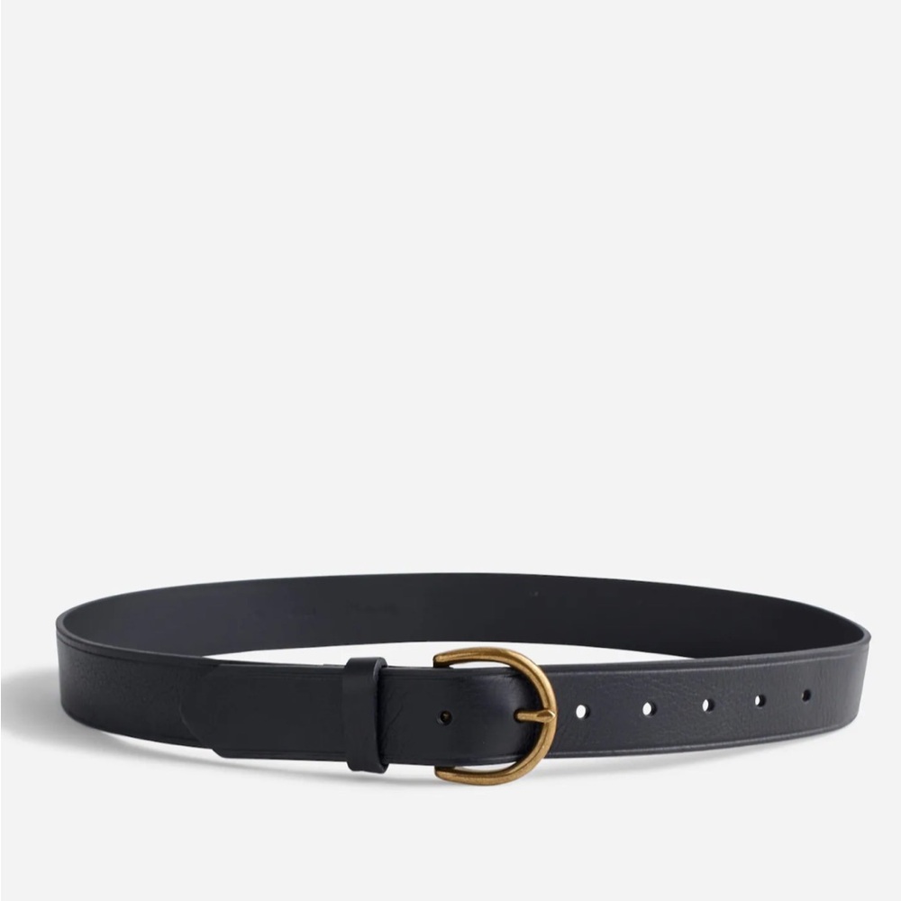 Madewell Black Leather Medium Perfect Leather Belt